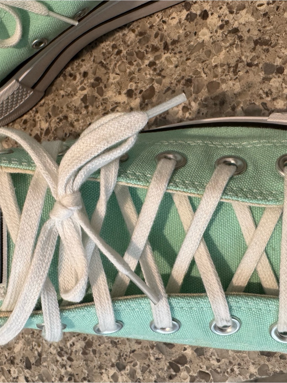 Converse Women Mint Green Low Top Canvas Sneakers - Picture 9 of 9